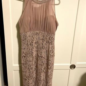 Long Formal Sheer and Lace Dress